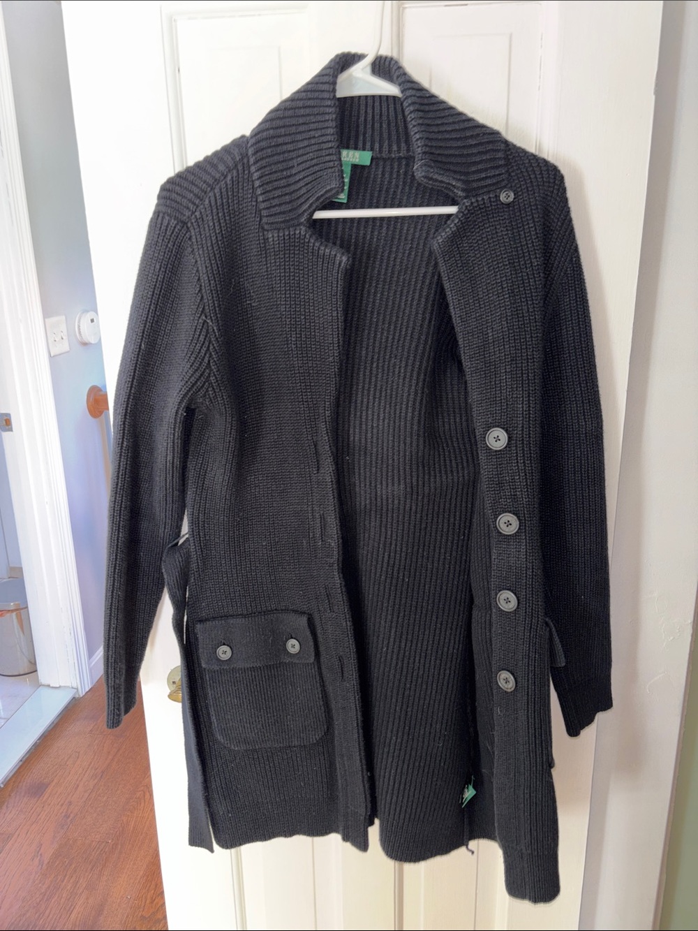 Ralph Lauren Black Knit Sweater with Green Label